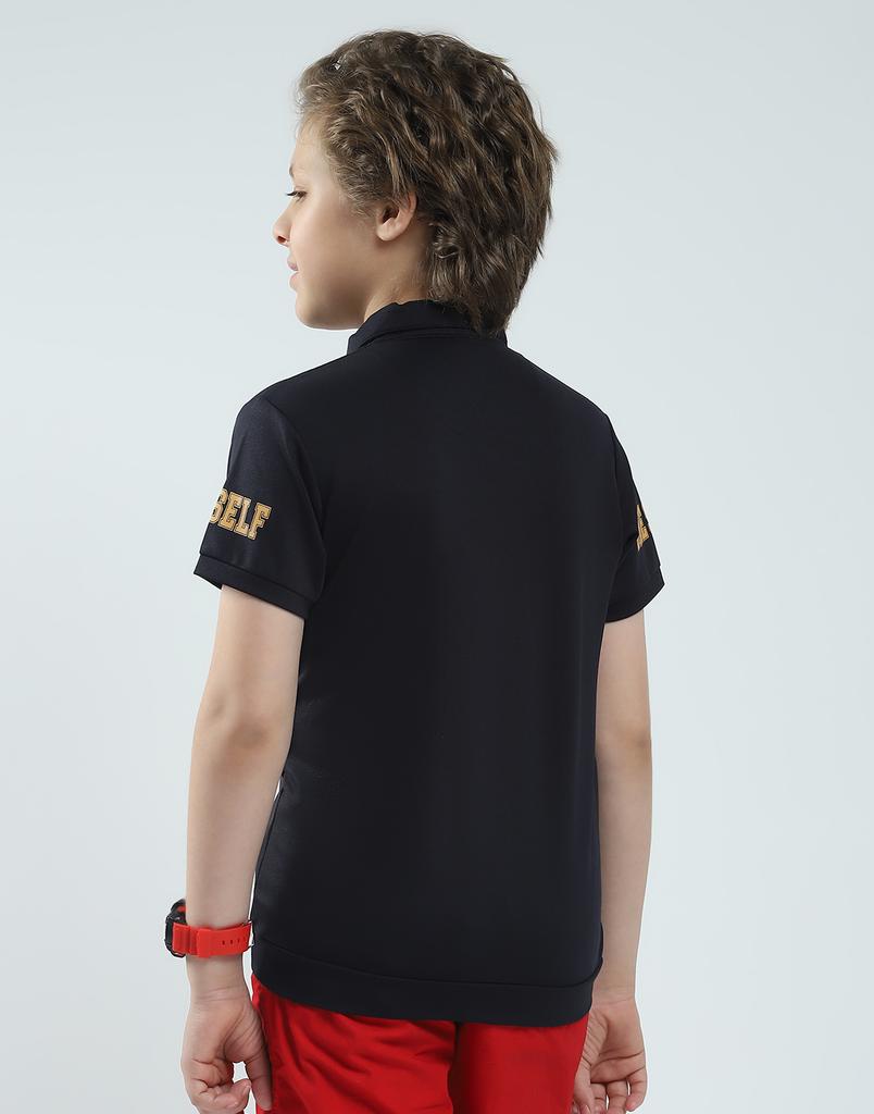 Monte Carlo Boys's Regular Fit Printed Polo Half Sleeve T-Shirt