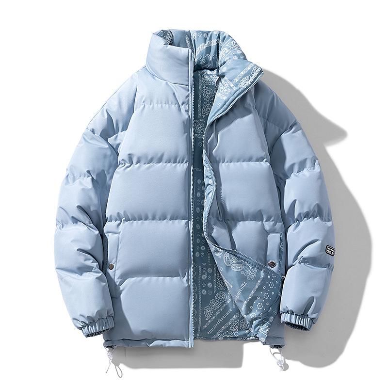 Winter Hong Kong Style Double-sided Cotton-padded Clothes for Men, Loose and Warm, Trendy, Handsome and Popular Coats, Versatile Cotton-padded Jackets