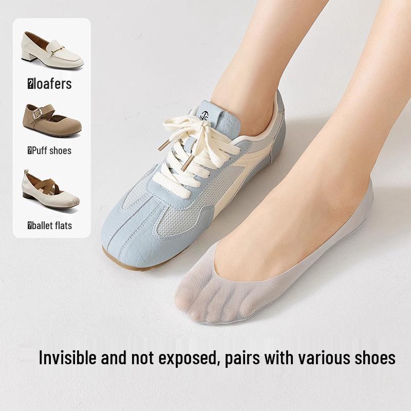 Women's Ultra-Thin Non-Slip Low-Cut Ice Silk Socks for Loafers