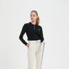 E.PARCA Polo Collar Golf Knit Shirt (Black)