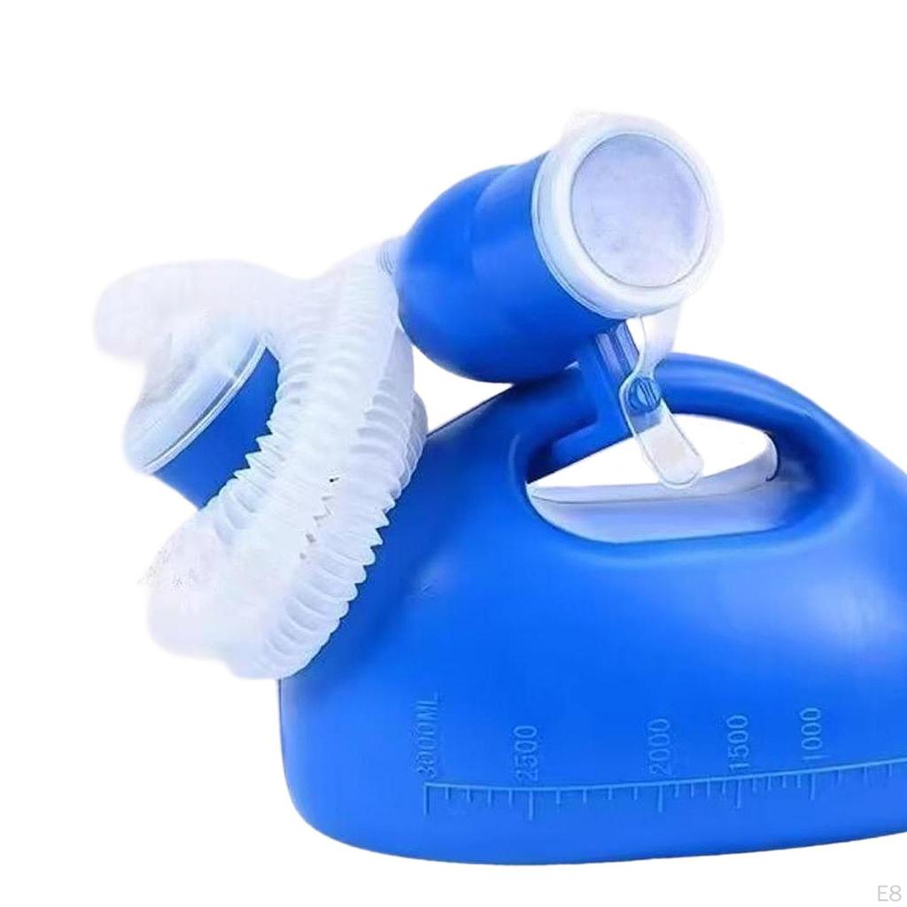 Male Pee Bottle Collection Pot with Lid and Hose Urinary Container for Patient