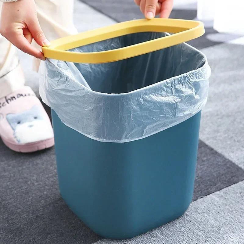 Severský styl odpadkového koše, velký zesílený odpadkový koš, jednoduchý tlakový kroužek, odpadková nádoba bez krytu, kuchyňský odpadkový koš do obývacího pokoje