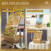 Wooden Tabletop Easel, Folding Box, Compartments, Adjustable Height, 27 x 41.5 x 74.5 cm, Natural