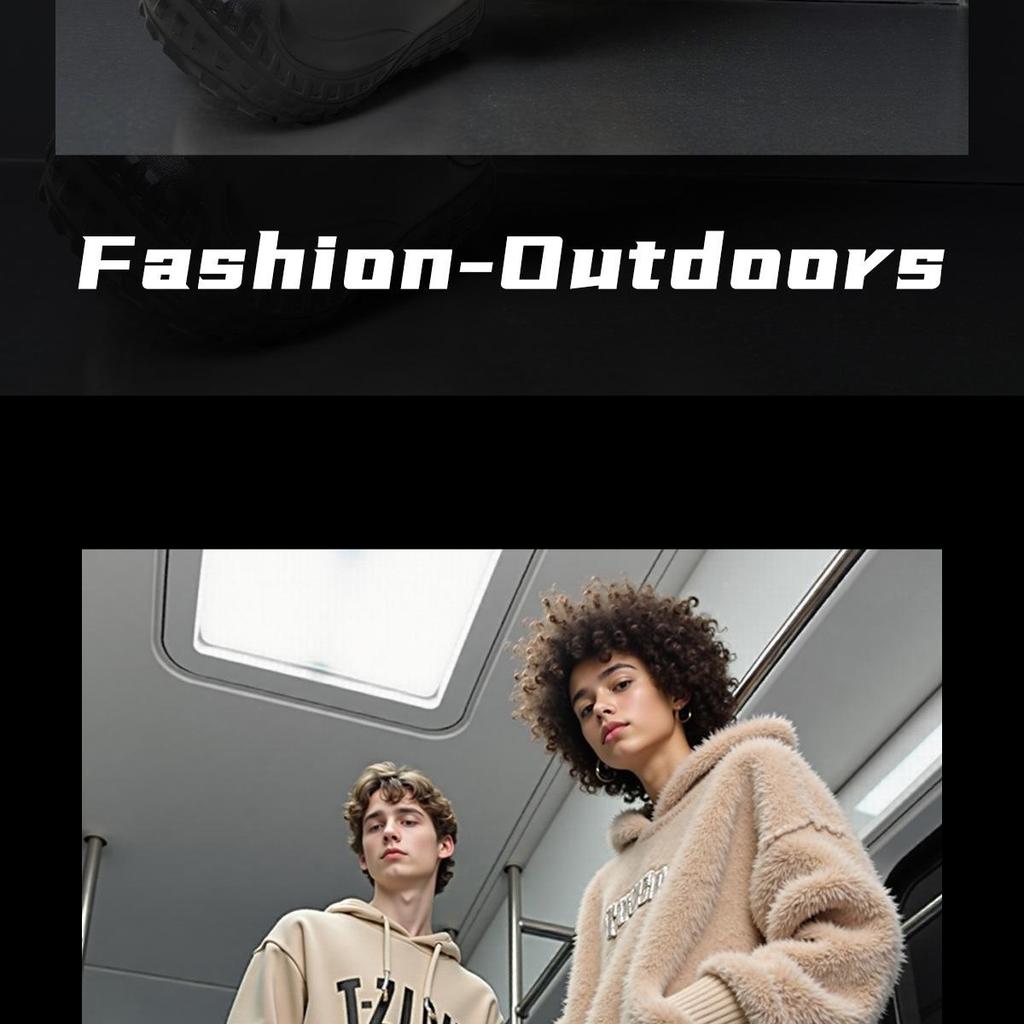 Men's Winter Cotton Slippers: Non-Slip, Warm, Heel Wrap, Soft Sole, Waterproof with Fur, Outdoor Wear