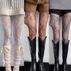 Y2K Hollow Floral Pattern Pantyhose Vintage Lolita Lace Fishnet Maillard Tights For Women Anti Hook Jk Mesh Leggings Stockings