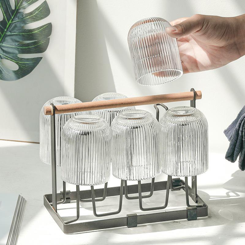 Creative Glass Cup Juice Drink Coffee Mugs Transparent Whisky Beer Ins Water Drinking Cup Kitchen Accessory Water Glass Cups New