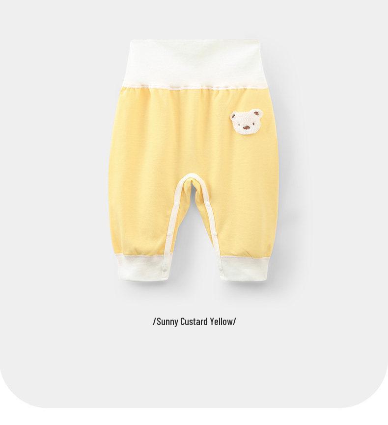Youqi High Waist Belly Protection Children's Leggings - Open Crotch, Autumn/Spring Pants for Boys and Girls