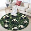 Pandas Round Area Rug,Carpet Rug for Living Room Bedroom Sofa Playroom Decor,Non-slip Floor Mat