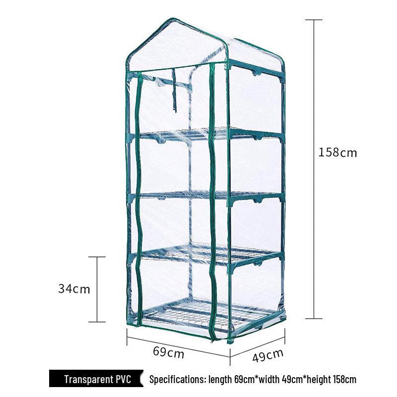Compact Balcony Greenhouse: Protects Flowers, Succulents & Plants, Ideal for Courtyard, Provides Winter Frost Protection & Warmth