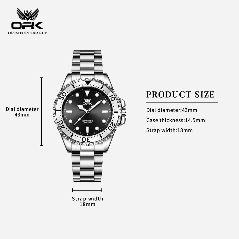 OPK 6104 Luxury Brand Automatic Watch for Man Luminous Waterproof Classic Business Mechanical Man Wristwatch
