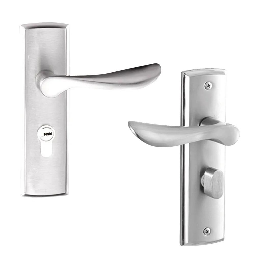 Aluminum Alloy Door Handle Lock Home Entry Security Door Lockset for Bedroom Bathroom Latch 3 Keys