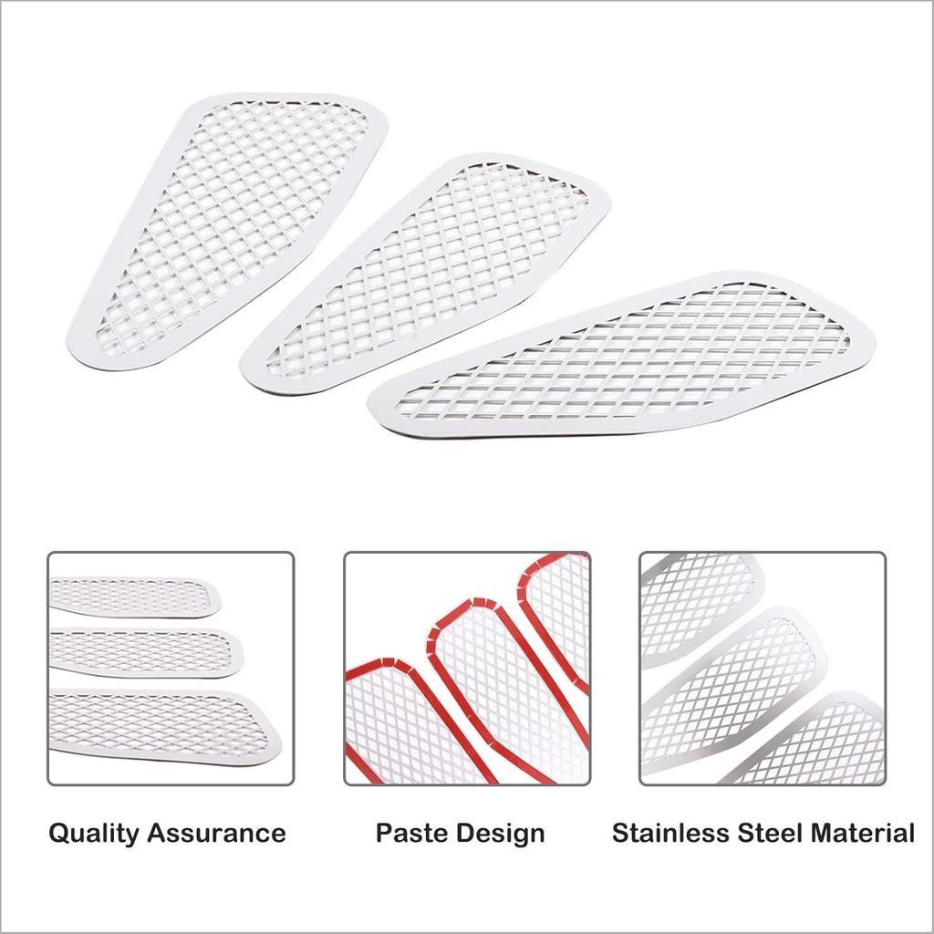 Aunginsy Car Front Hood Air Vent Cover Trim Compatible with Toyota FJ Cruiser 2007-2021+ Car Front Engine Hood Vent Outlet Protection Mesh Exhaust