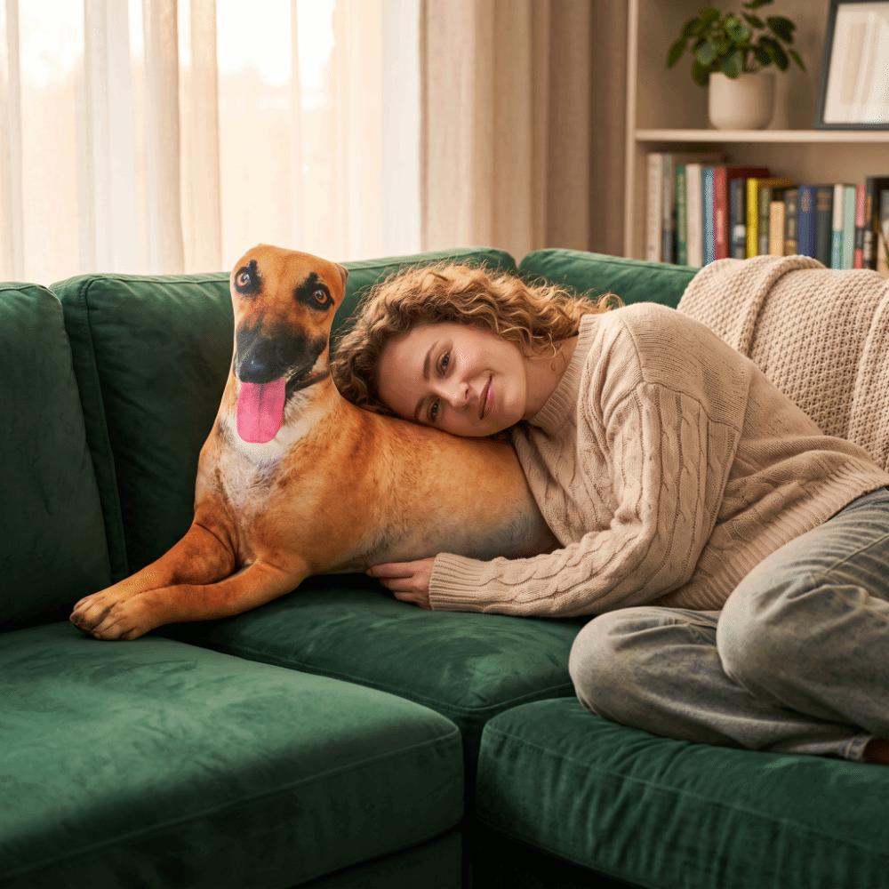 Lifelike Plush Pillow 3D Printed Greyhound Stuffed Animal Simulated Greyhound Pillow Gift Present