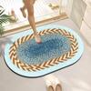 Minimalist Woven Diatomaceous Earth Bath Mat - Absorbent, Easy-Clean, Non-Slip for Bathroom or Entrance