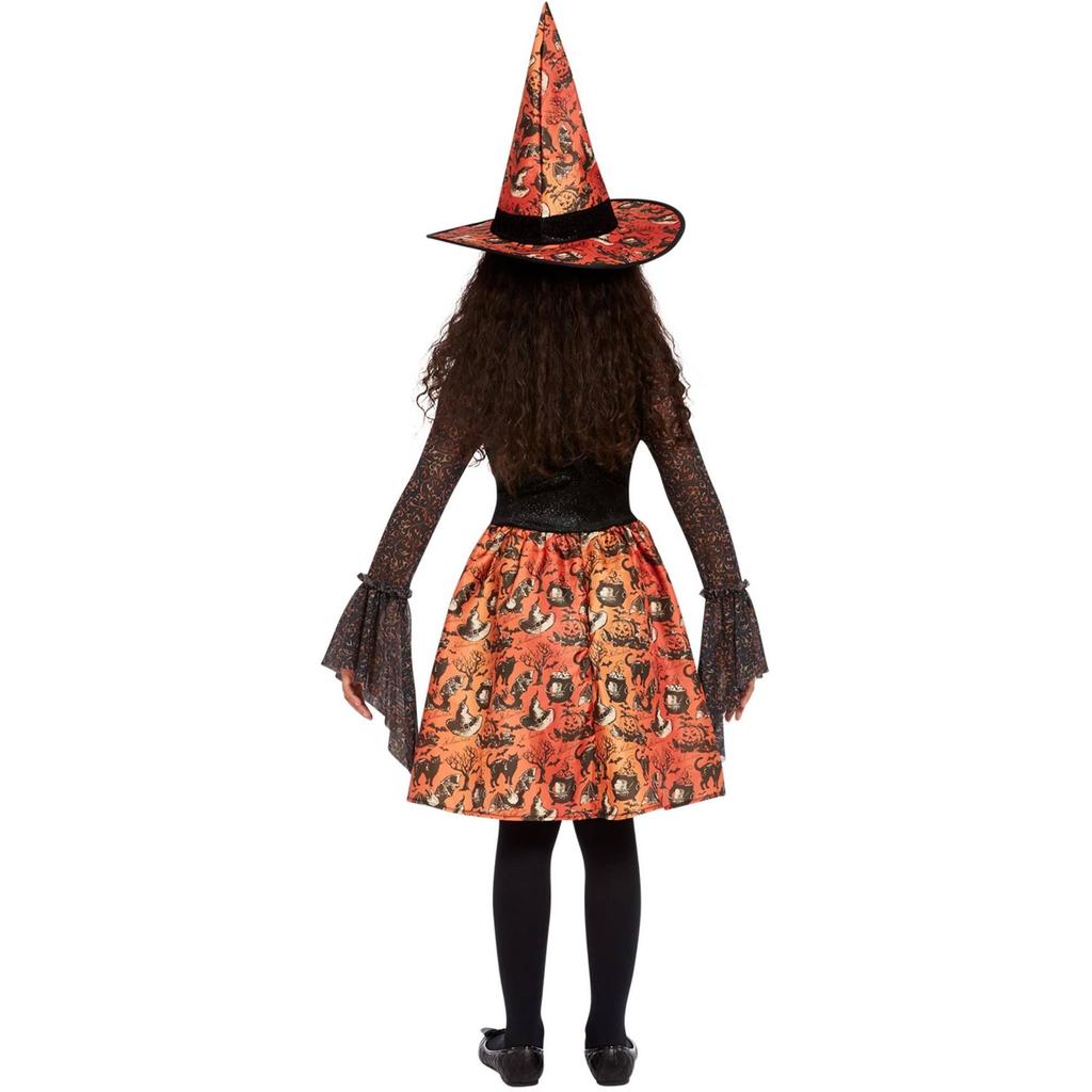 Smiffys Girls Witch Vintage Halloween Costume Set