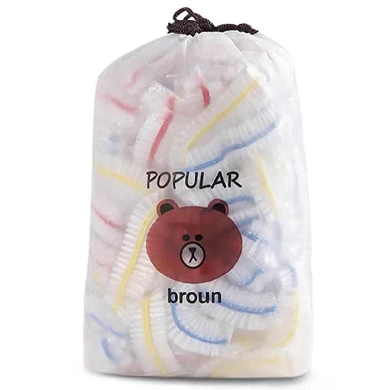 Disposable Food Cover Elastic Freshness Storage Bags Refrigerator Fruit Bowl Wrap Plastic Food Cover Film Seal Protection Covers