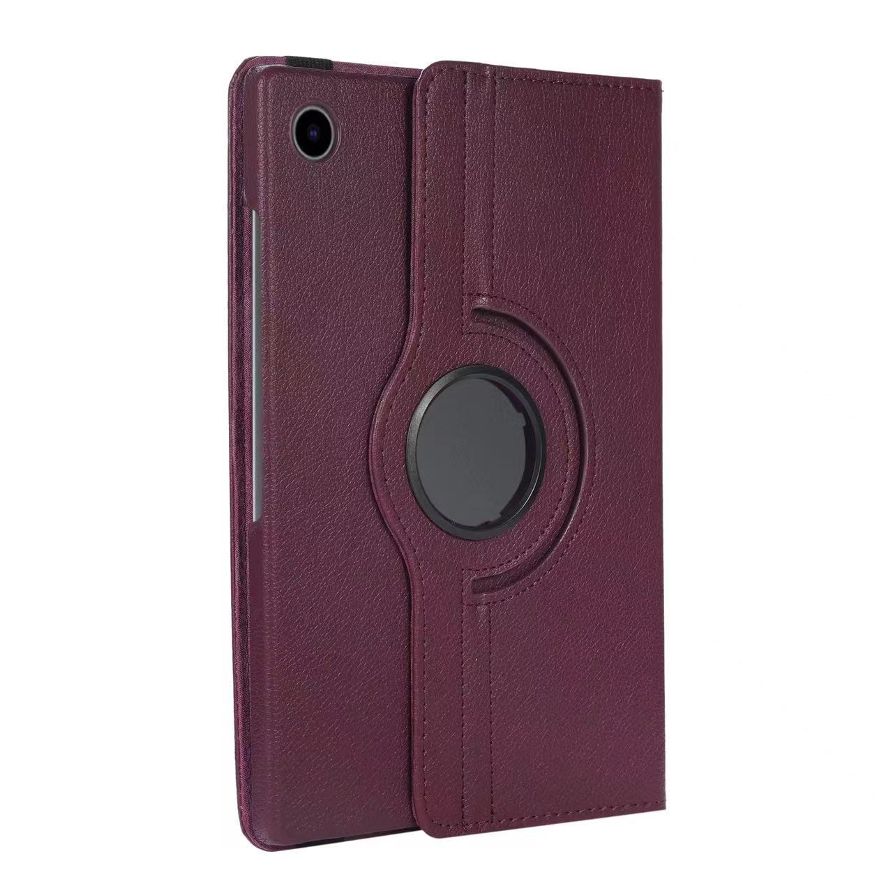 Voor Samsung Galaxy Tab A8 10.5 Hoes 360 Graden Roterend Leer Funda Voor Galaxy Tab A8 SM-X200/SM-X205 Tablethoesjes A8 10.5 SM-X200 X205 paars