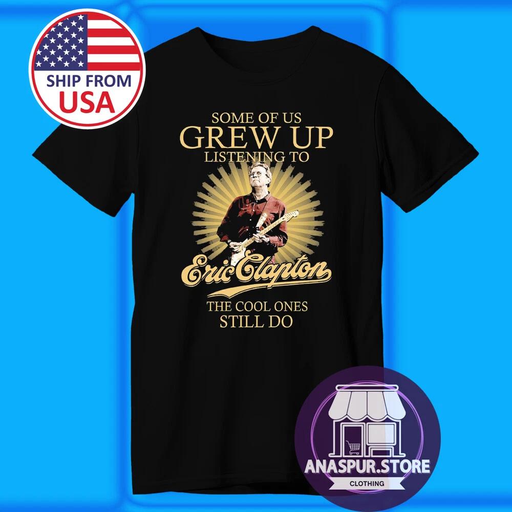 Listening to Eric Clapton Men s Black Size S-5XL L