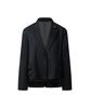 Erer Wool Back Slit Tiger Jacket Black