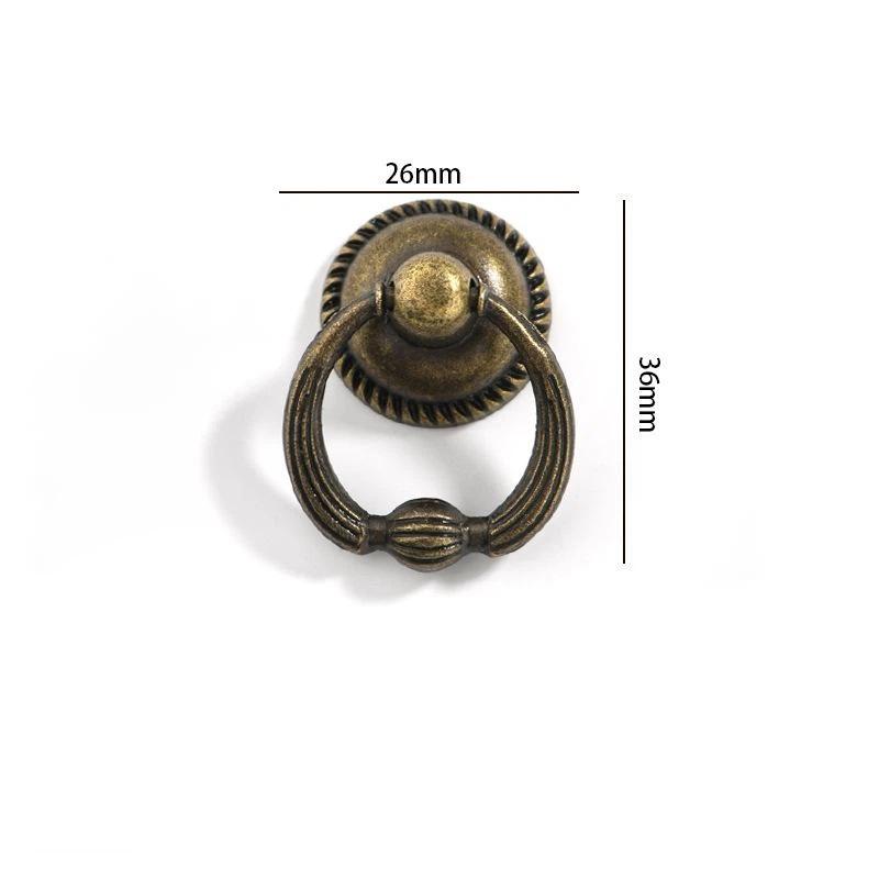 Heavy Duty Retro Drawer Ring Pulls Zinc Alloy Multiple Vintage Styles for Bathroom Wardrobe Cabinet Home Decor