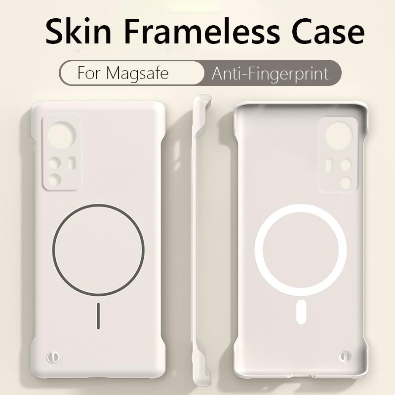 For  Frameless Magnetic Wireless Charging Phone Case For Xiaomi 12 Pro 12X Xiaomi12 Pro G Slim Hard Back Cover