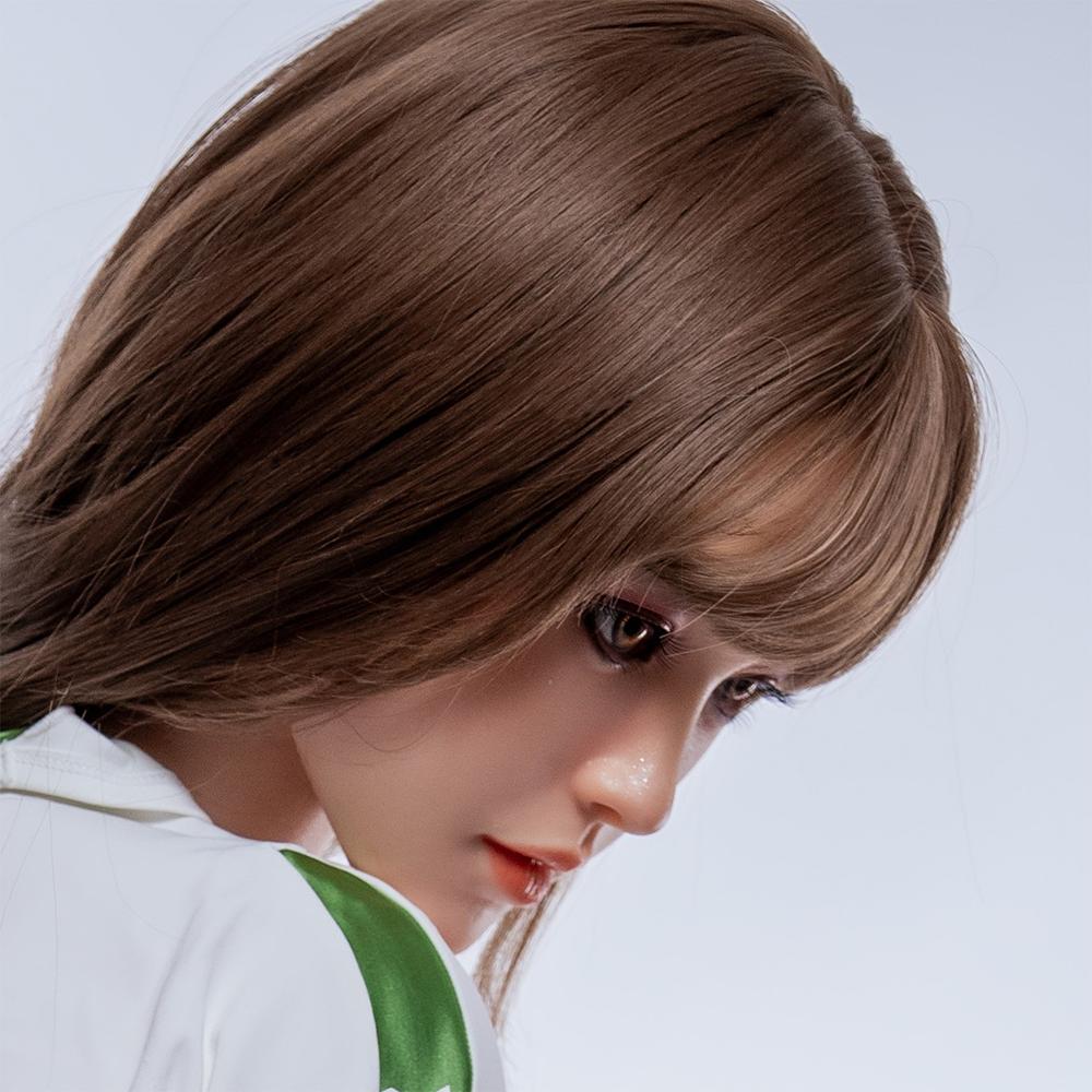 Head with Realistic Oral Function 100% Silicone Compatible with 130-180cm Sex Dolls M16 Thread Interface Wig & Implant Hair Options 3kg