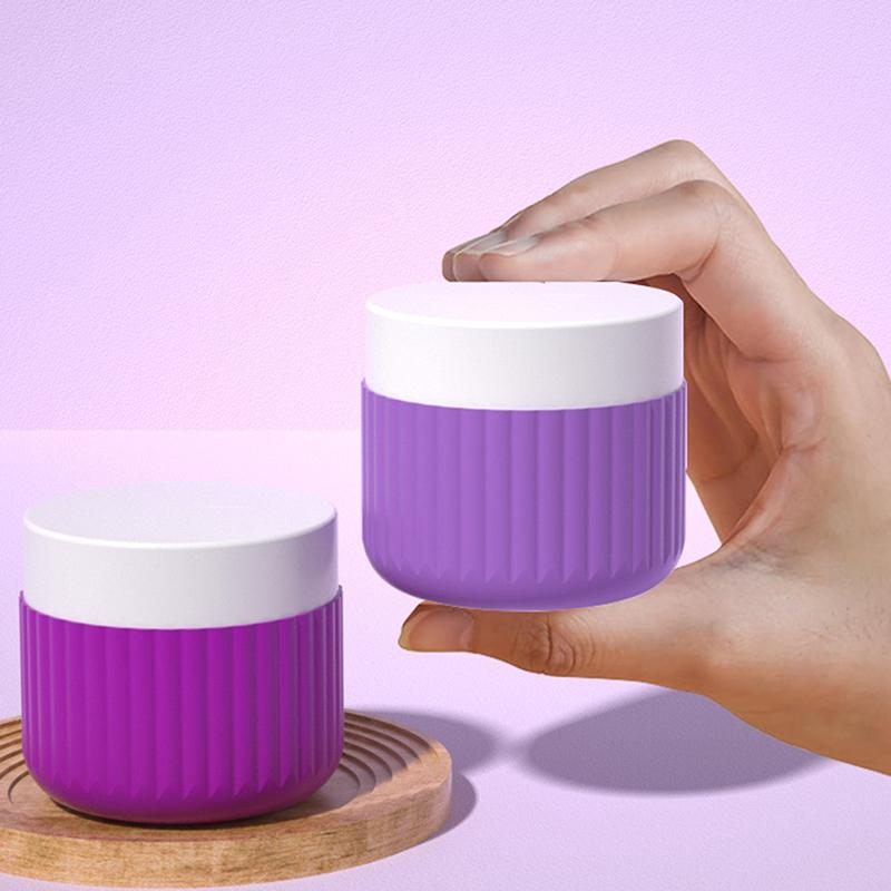 1/4Pcs Toiletry Travel Container Silicone Refillable Cream Jar Travel Container With Transparent Bag Leak Proof Travel Accessory