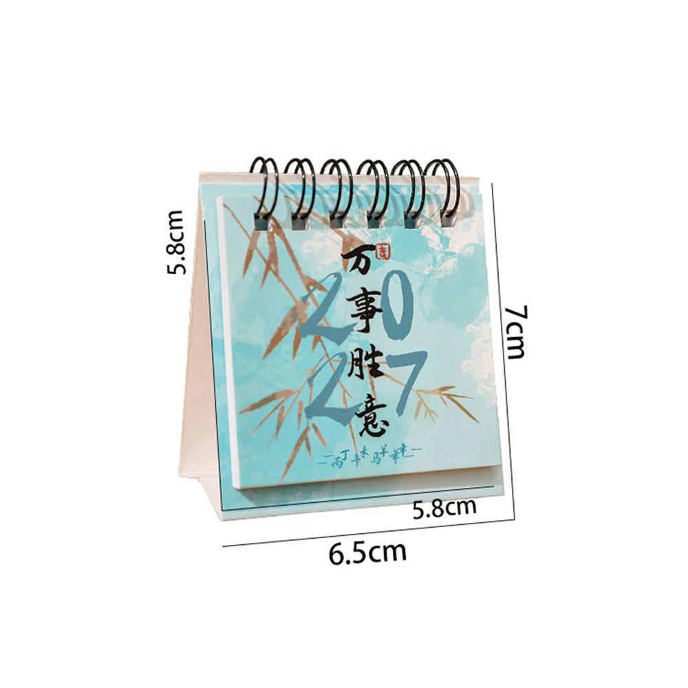 Standing Design 2027 Desktop Calendar Metal Coil Spiral Desk Calendar  Office Desk