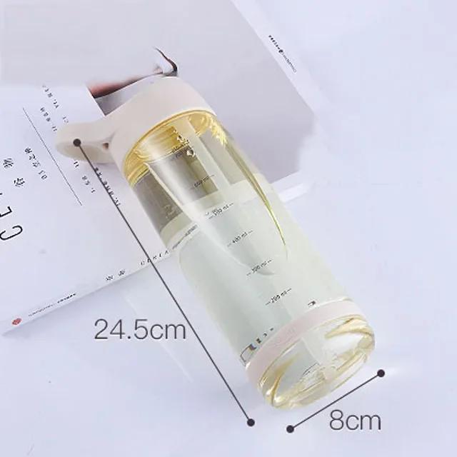1000ml Eco - friendly Outdoor Sports Water Bottle with Straw and Lid, Plastic BPA, for Hiking and Camping