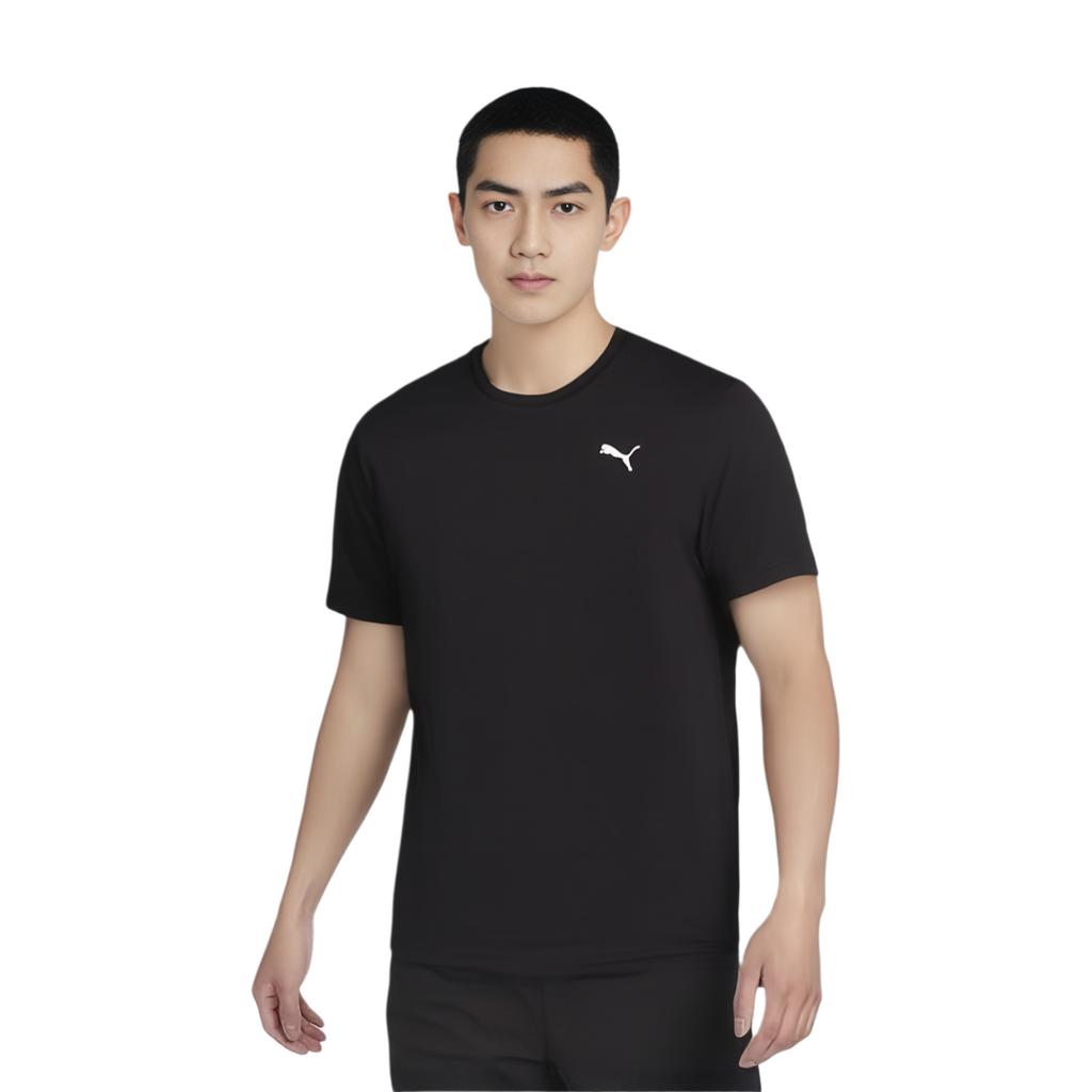 Puma American Logo Straight Cut Crew Neck Short Sleeve T-Shirt Men Tops Black 527338-01