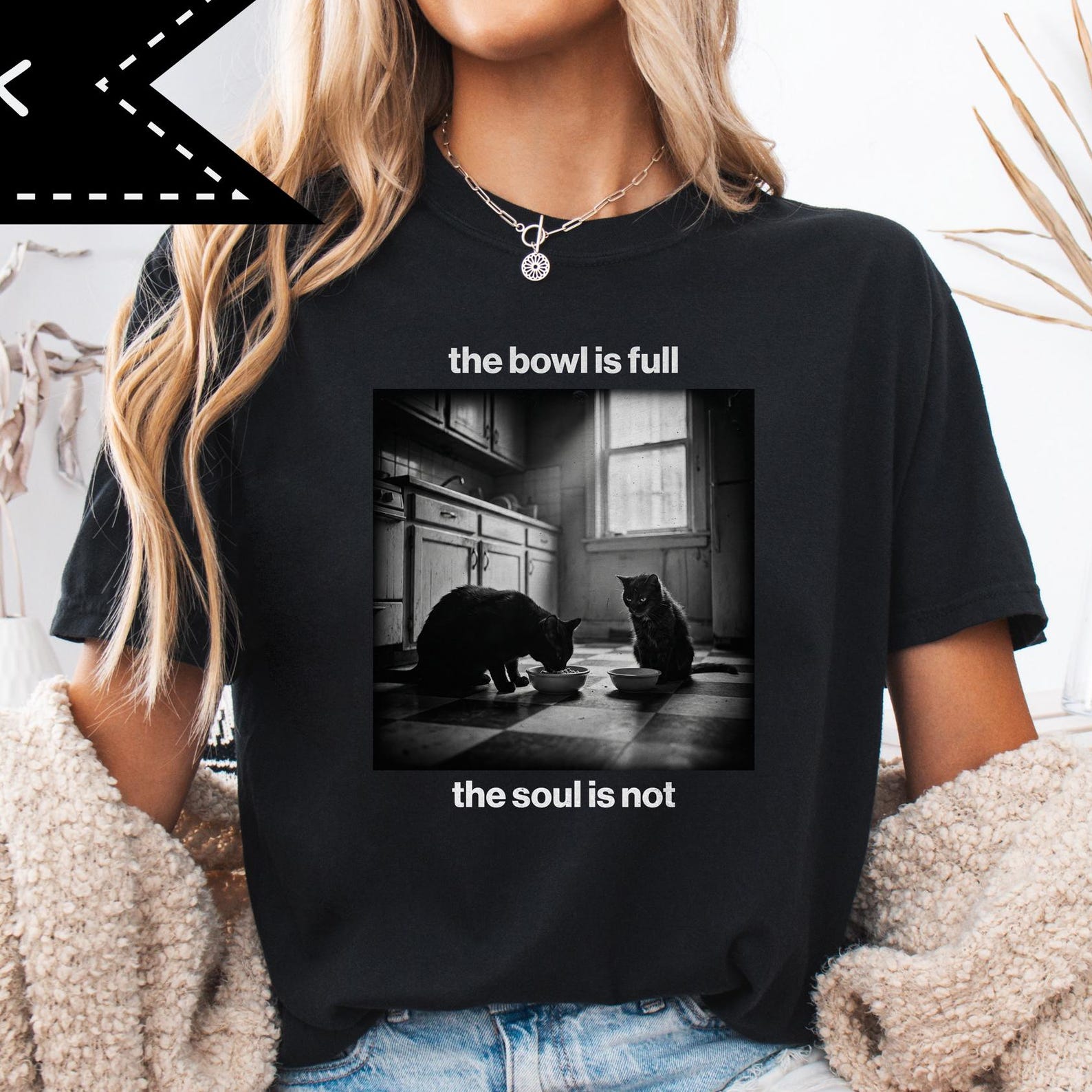 Intellectual Cat Tee, Vintage Cat Shirt, Minimalist Graphic Tee, Unisex Cotton Comfort Colors® T-Shirt M