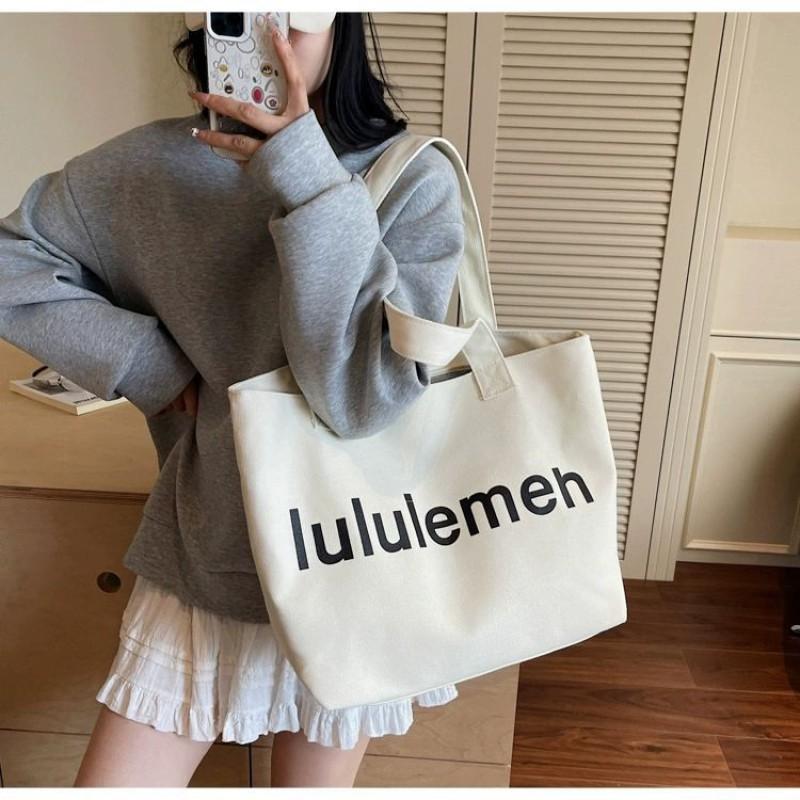 

Simple Canvas Bag Women s Fashionable Casual Hand Shoulder Student Class Tote 38x17x31 покинуть белый