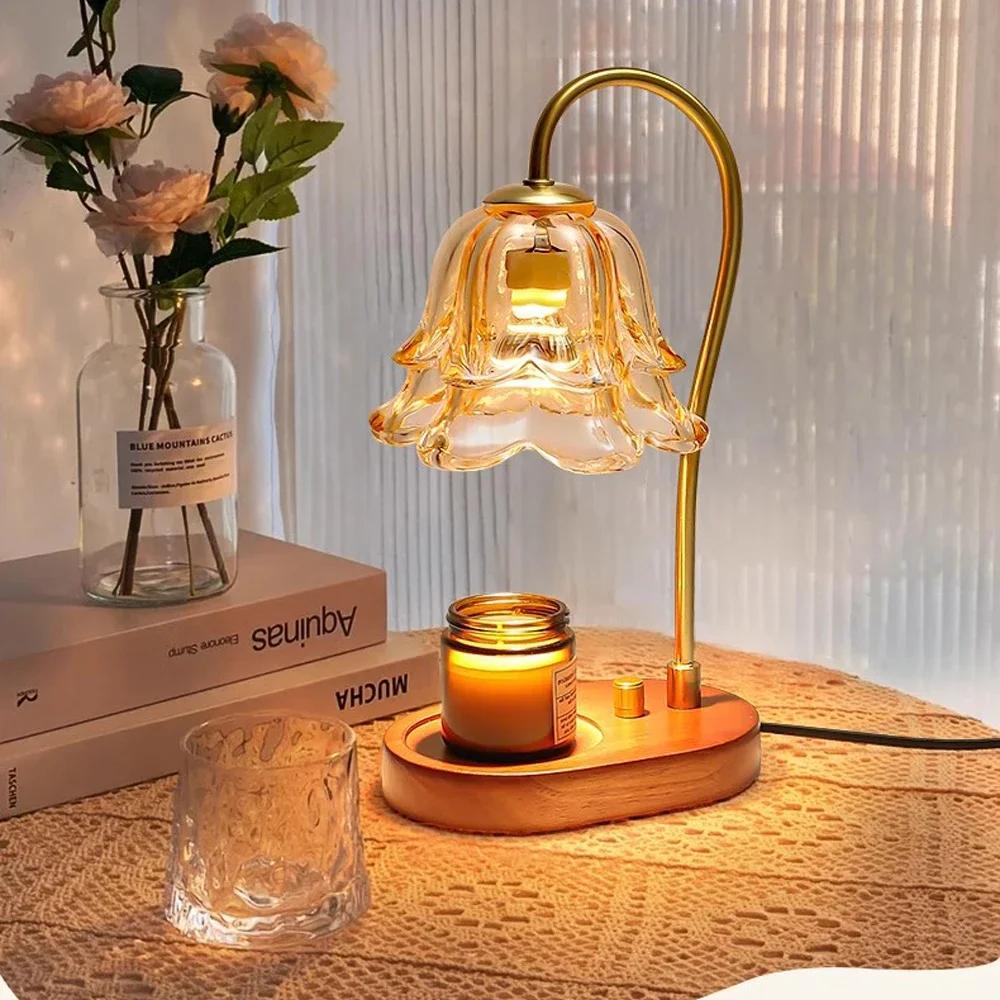 Nordic Table Lamp Glass Aroma Candles LED Desk Lamp GU10 Adjust Light Source Bedside Study Home Ambiance Decorative Table Light