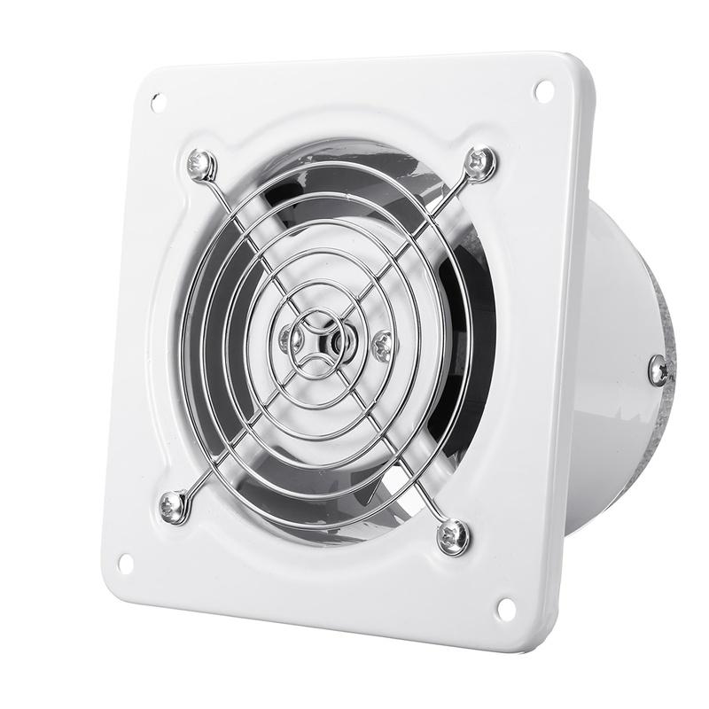 Ventilatore Estrattore Metallo Ferro per Ventilazione 4/6/8", Silenzioso con Valvola di Non Ritorno Anti-reflusso, Ventilatori da Parete&Finestra per Casa