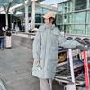 Women's Mid-length Coat 2026 Winter Korean Style Loose Cotton Jacket Solid Color Large Size Coat Outdoor Warm And Windproof