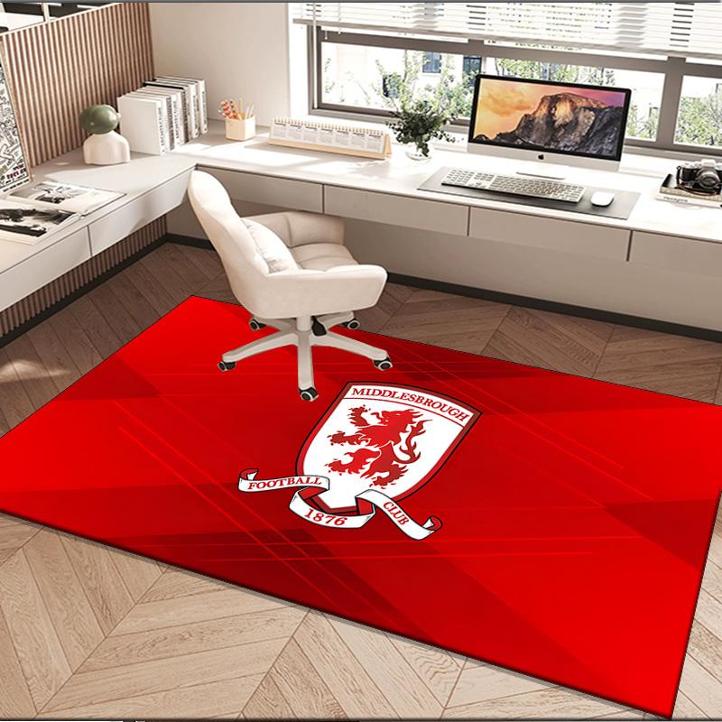 1PC rug Middlesbrough Football Club Crest Carpet, Chair Rug,Area Rug for Office Bedroom living rooms bedroom, Doormat decor Christmas fan gifts