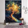 Starry Sky Tree Tapestry, Wall Hanging, Abstract Art, Mysterious Witchcraft, Hippies, Bedroom, Living Room, Home Decoration