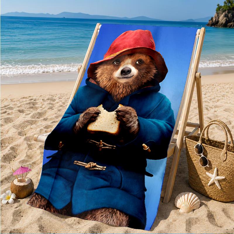 Paddington Adventures Beach Towel, Super Soft Microfiber, Perfect Gift for Her/Him, Birthday, for Pool, Beach, Travel, Decor Beach Party