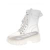 Botas de Plataforma Transparentes de Moda de Calidad para Mujer Botas Impermeables de Media Pantorrilla Botín Femenino de Tacón Transparente Botas de Lluvia Sexy para Mujer
