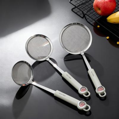 304 Stainless Steel Residue Filter Long Handle Skimmer Spoon Multifunctional Food Strainer Mesh Spoon Colander Kitchen Utensils