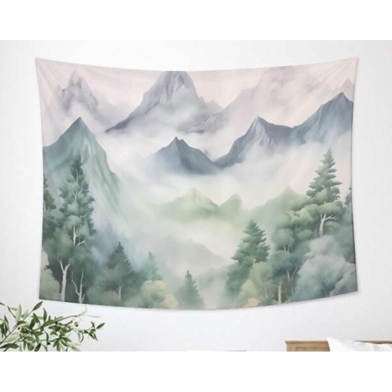 Misty Mountains tapestry 75x100