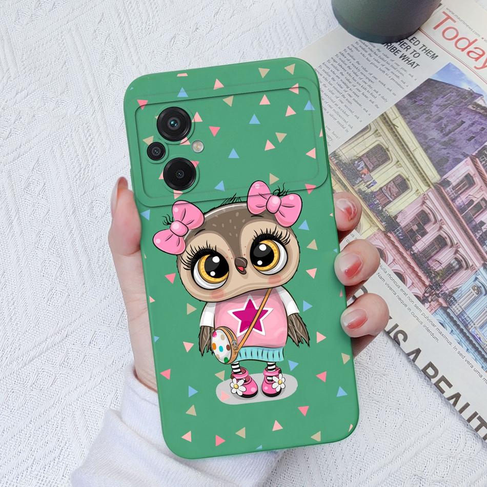 Für Xiaomi Poco M5 M5S Handyhülle Monster Katze Kamera Schutz Upgrade Flüssigsilikon Stoßstange Für Poco M 5 S Rückseitenabdeckung Schale