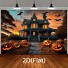 1 Piece of Gothic Victorian Style Haunted House Background Cloth - Halloween Party Decoration Banner Halloween Decoration
