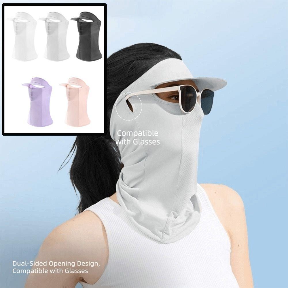 Quick Drying Sunscreen Face Cover Breathable Mesh Ice Silk Sun Cover Neck Protection