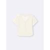 Gu By Uniqlo SofT Sheer Henley Neck T Os