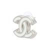 Chanel 25S Spring Summer Two-Tone Logo Metal Earrings Unisex Earrings Silver White ABF565-B20465-U0776
