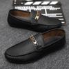 Round Toe Flat Slip-on Leather Shoes for Men Retro Summer Sale Elegant Low Price High Quality Fashion Designer Man Casual Shoe