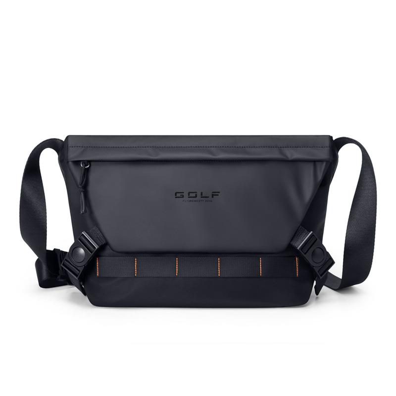 New GOLF Textile, Synthetic Leather Messenger Bag, Crossbody Bag Men's Black D241878
