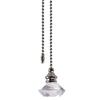 Nordic Diamond Shape Retro Crystal Hanging Fan Lamp Switch Pendant Home Decor