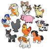 10Pcs 2D Flat Cute Pvc Fridge Magnets Cartoon Farm Animal Dishwasher Magnets With Kitten Puppy Bunny Fun Home/School/Party Decor